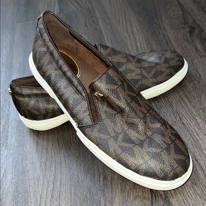 Michael Kors Brown Slip-On Shoes